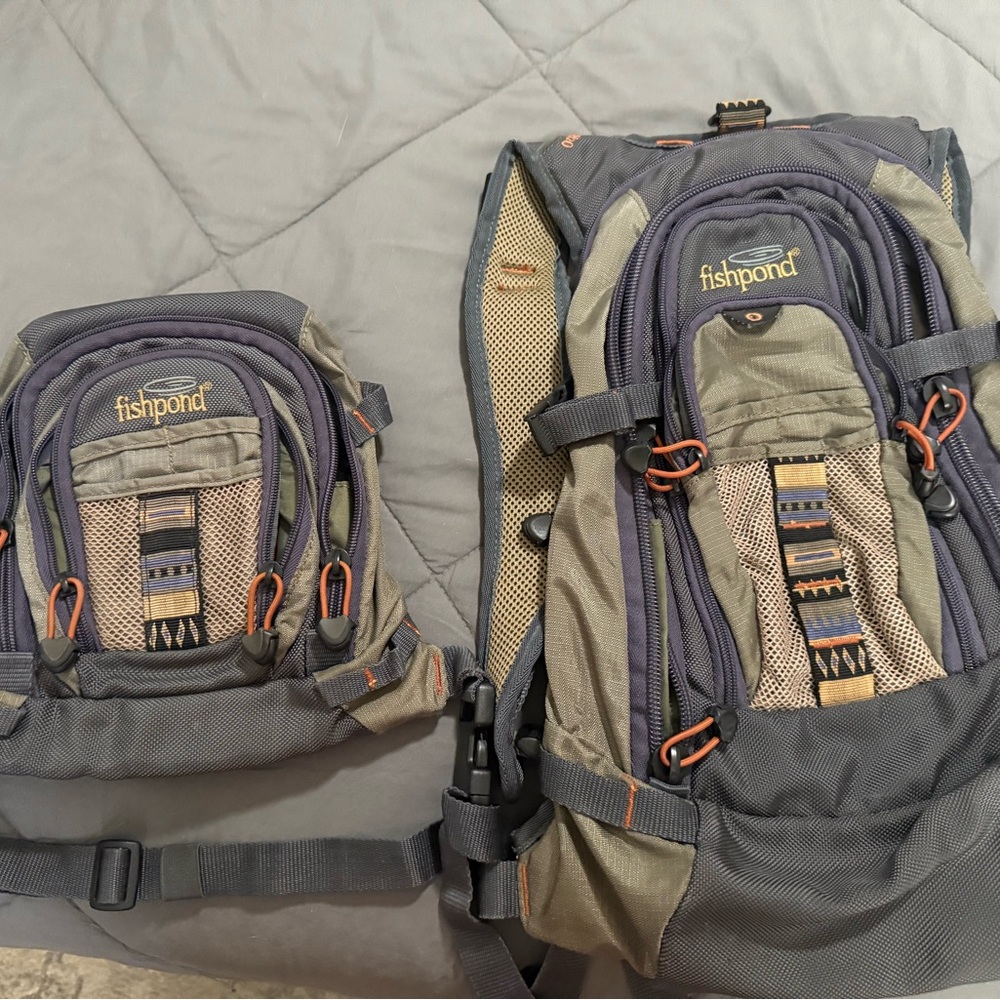 Fishpond backpack and chest pack combo